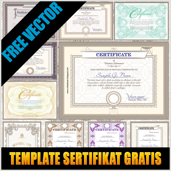 Berikut Link Download Gratis Sertifikat Format CorelDRAW (CDR) Siap Pakai